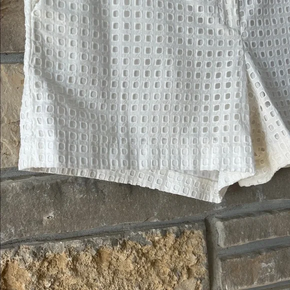 Ann Taylor White Eyelet Women Shorts Size 12 - Picture 7 of 15